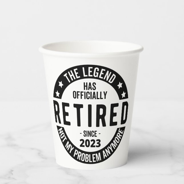 retirement plan paper cups (Front)