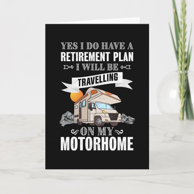 Retirement Plan Traveling on Motorhome Card (Front)