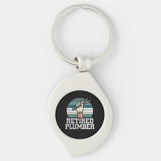 Retirement Plumber Pension Keychain (Front)
