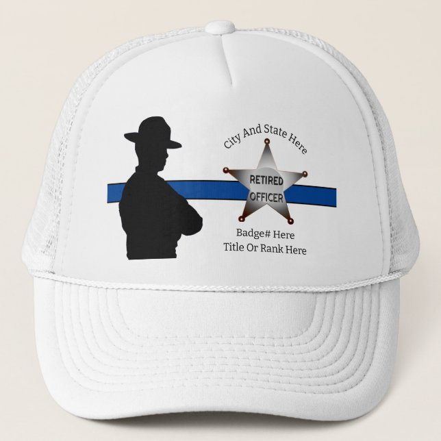 Retirement | Police | Thin Blue Line | Hat (Front)