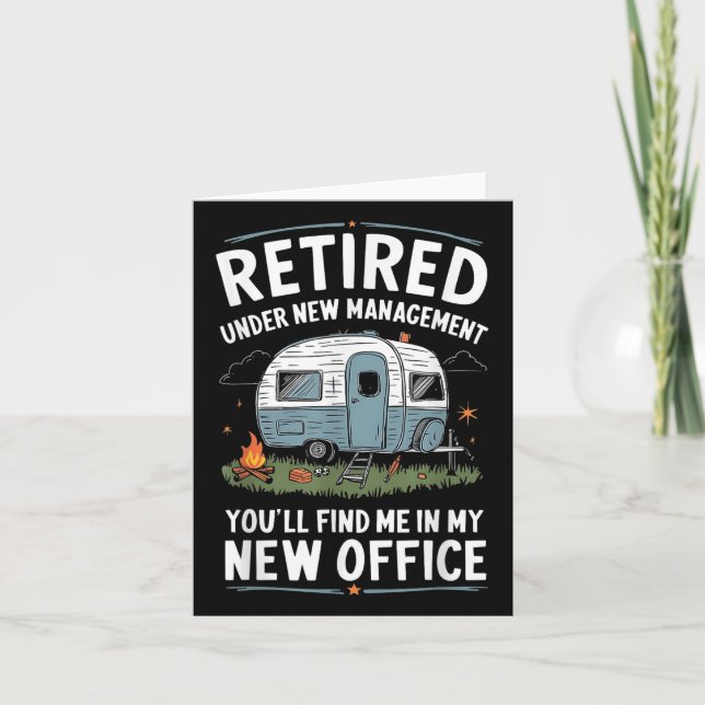 Retirement Retired Funny Camper Camp Camping , Sma Card (Front)