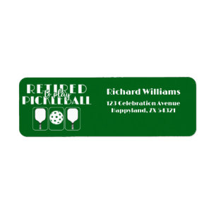 Retirement Retired to Play Pickleball Modern Green