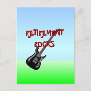 RETIREMENT ROCKS, popular design, Postcard