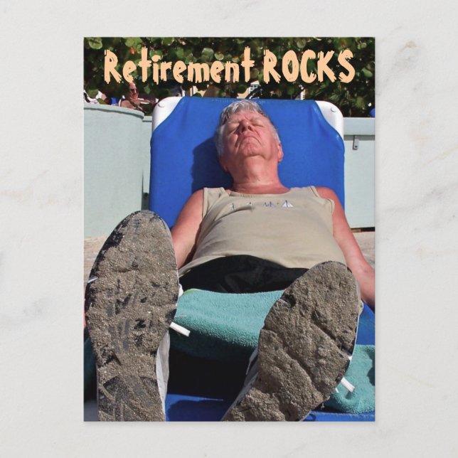 Retirement ROCKS post card (Front)