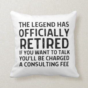 Retirement saying throw pillow