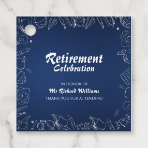 Retirement School Teacher Party Celebration Favour Tags