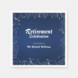 Retirement School Teacher Party Celebration Napkin