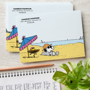 Retirement   Snoopy & Woodstock on the Beach Envelope
