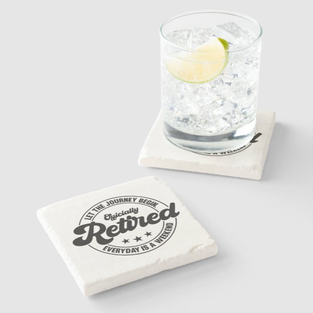 Retirement Stone Coaster (Side)