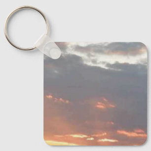 Retirement sunset photo new beginning keychain