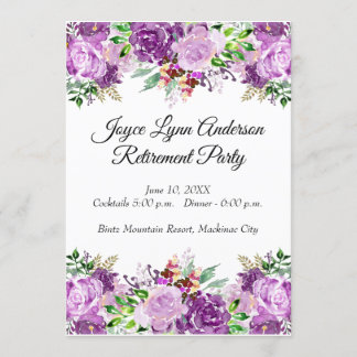 Retirement Table Program Purple Floral