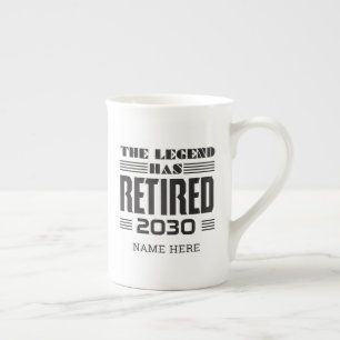 Retirement The Legend Has Retired Personalized Bone China Mug