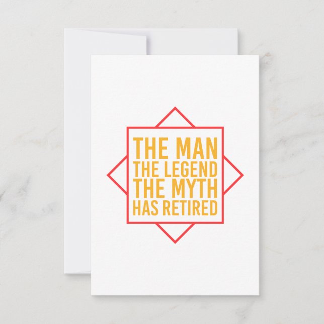 Retirement The Man The Myth The Legend has retired RSVP Card (Front)