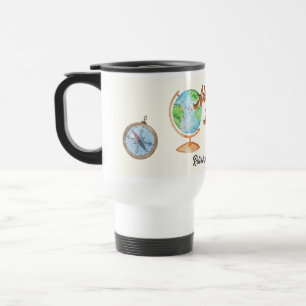 Retirement Travel Adventure Awaits Globe Mug