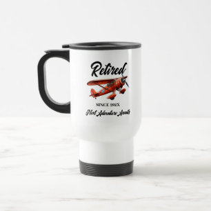 Retirement Travel Themed Party Red Plane Vintage Mug
