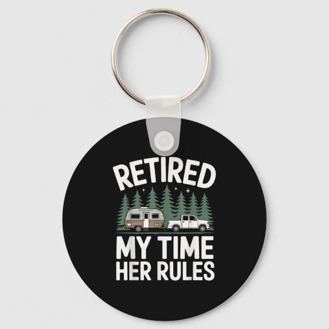 Retirement Under New Management  Keychain (Front)