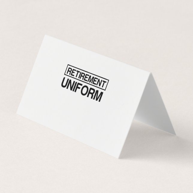 RETIREMENT UNIFORM BUSINESS CARD (Front)