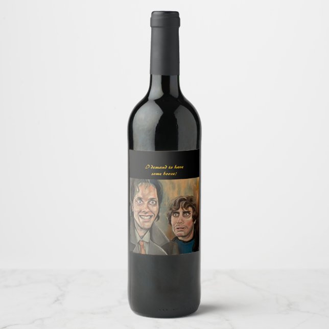 Retirer Et Je Vins Étiquette À La Bouteille Avec C (Devant)