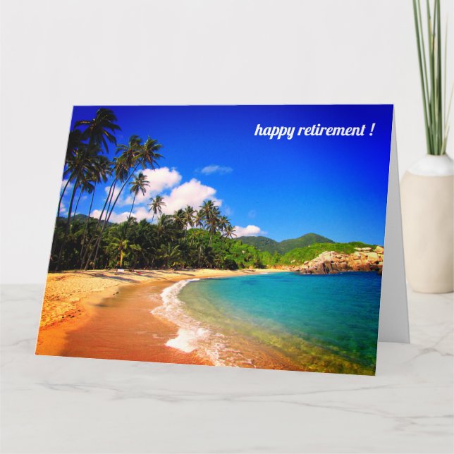 retiring caribbean bright big card (Front)