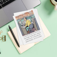 Retiring Male Office Worker Funny Custom Text