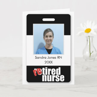 retiring nurse personalized photo retirement card