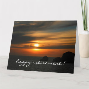 retiring sunset colours big card