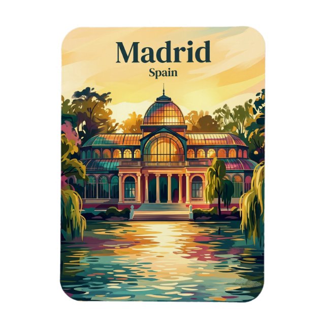 Retiro Park Spain Magnet (Vertical)