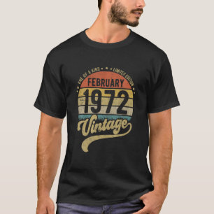 Reto 50Th Birthday, 50 Years Old Born In February T-Shirt