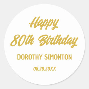 Reto Script 80th Birthday Envelope Seal