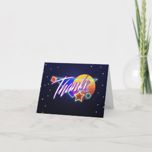Retour à la Carte de remerciements Neon des années