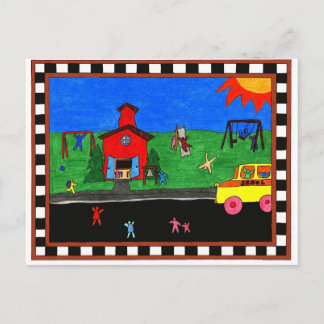 Retour À La Carte Postale De L'École