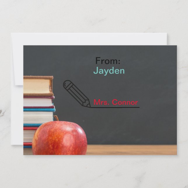 Retour à l'année scolaire carte d'appréciation du  (Devant)