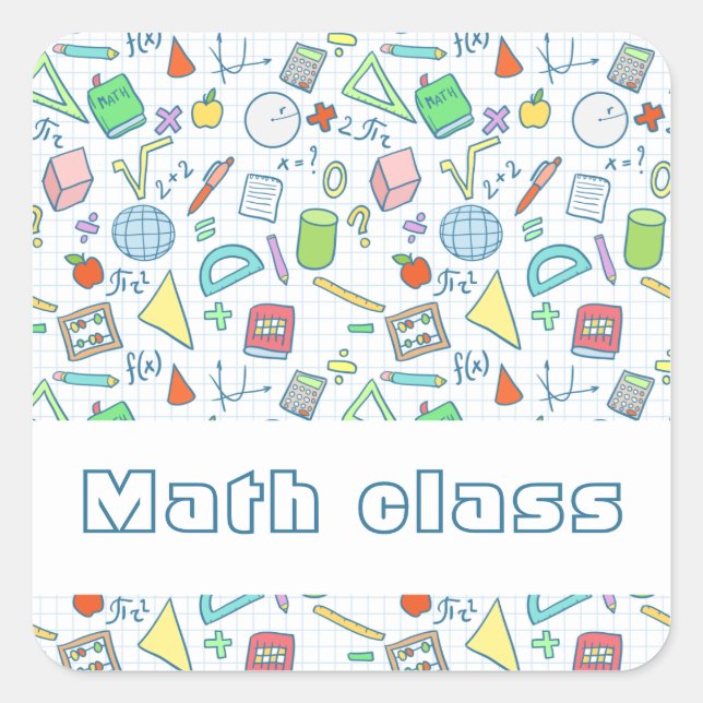 Retour à l'école : autocollant "Math class" (modif (Devant)