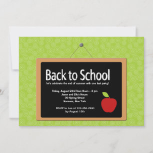 Retour à l'école Blackboard Invitation