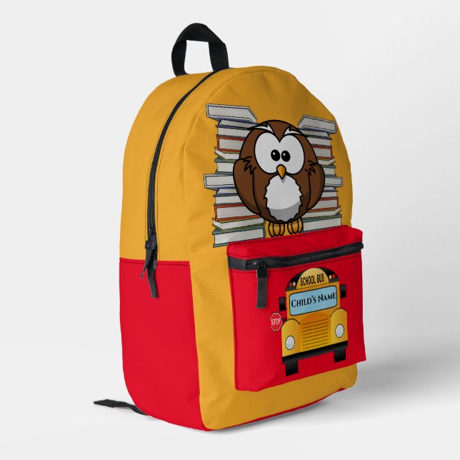 Retour à l'école Chouette et livres sac à dos (Coin arrière gauche)