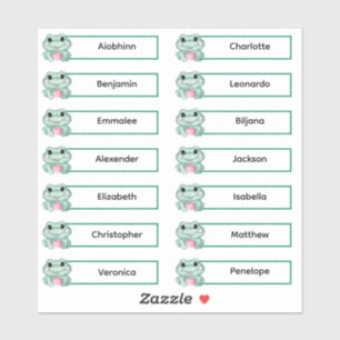 Retour à l'école - Cute Frogs Stickers Multiple Na