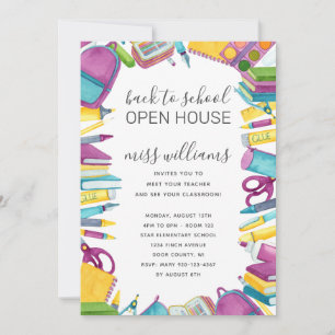 Retour à l'école Open House Invitation