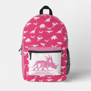 Retour à l'école Pink Dino thème Sac à dos imprimé