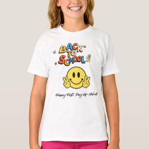 Retour à l'école souriant Visage T-shirt