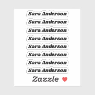 Retour à l'école Stickers de nom personnalisé