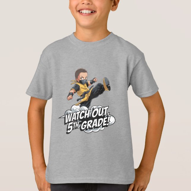 Retour à l'école, T-shirt de cinquième année (Devant)