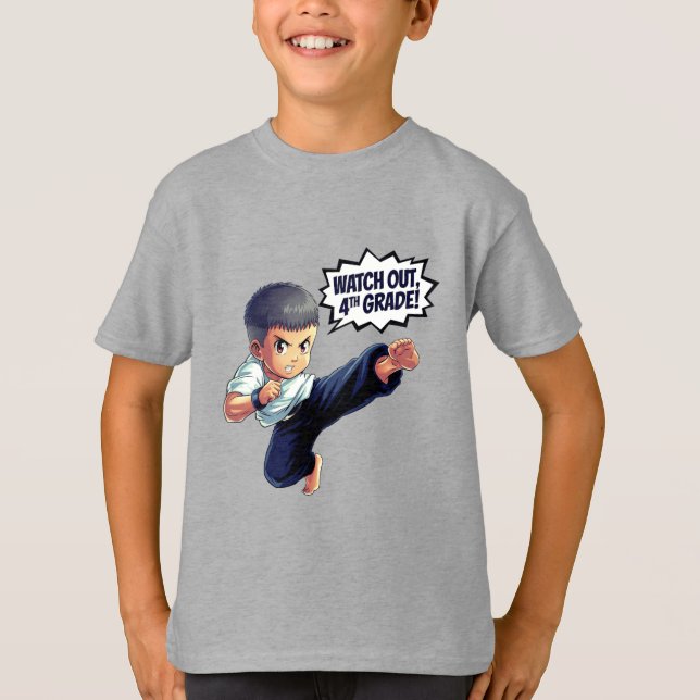 Retour à l'école, T-shirt de quatrième année (Devant)