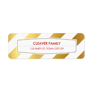 RETOUR ADRESSE large bande motif brillant feuille 
