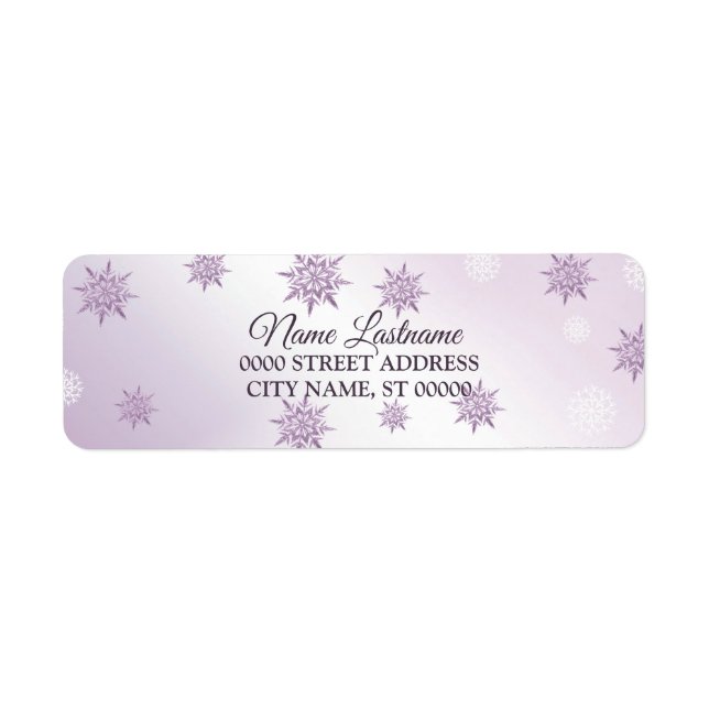 Retour Adresse Noël Pink Purple Flèches de neige (Devant)