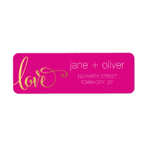 RETOUR ADRESSE script d'amour moderne type or rose