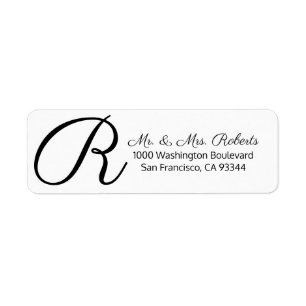 Retour blanc noir fait sur commande de lettre de