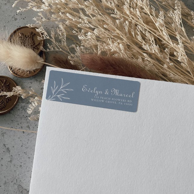 Retour de Mariage bleu poussiéreux minimal (Créateur téléchargé)