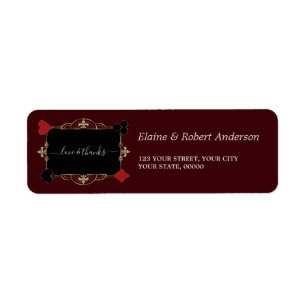 Retour de mariage Glam Gold Casino Deep Burgundy 