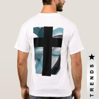 Retour Imprimer T-shirt Tendance Océan bleu Abstra