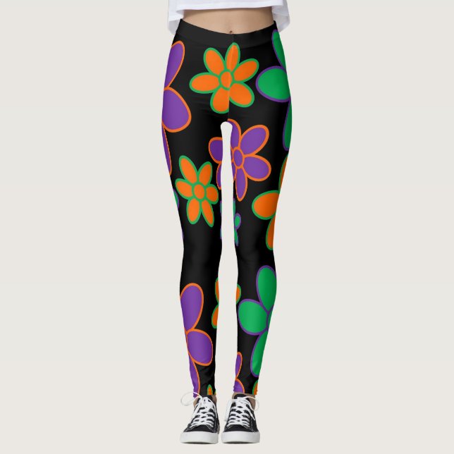 Retour les années 70 Leggings d'alimentation de fl (Devant)